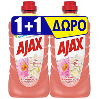Ajax Fete Des Fleurs Υγρό Καθαριστικό Νούφαρο & Βανίλια 1L (1+1 Δώρο)