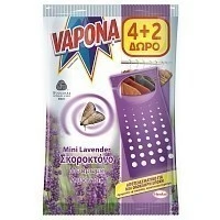 Vapona Σκοροκτόνες Πλακέτες Λεβάντα 6τεμ