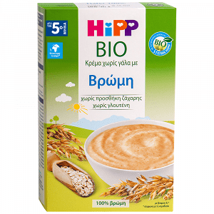 Hipp Κρέμα Με Βρώμη Χωρίς Γάλα Από Τον 4ο Μήνα Bio 200gr