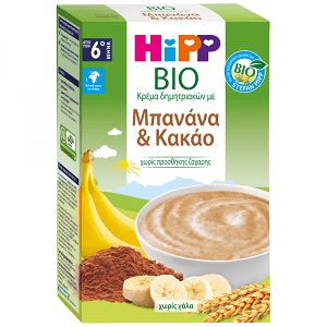 Hipp Κρέμα Μπανάνα Κακάο Χωρίς Γάλα Bio 200gr