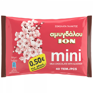Ion Σοκολάτα Αμυγδάλου Mini Σακούλα 350gr -0,50€