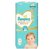 Pampers Πάνες Premium Care Jumbo Box (52τεμ) Νο4 (9-14kg)