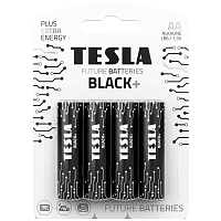 Tesla black + Mπαταρία Αλκαλική ΑΑ 4τεμ