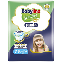 Babylino Sensitive Cotton Soft Pants X-Large Plus No 7 15-25kg 16τεμ