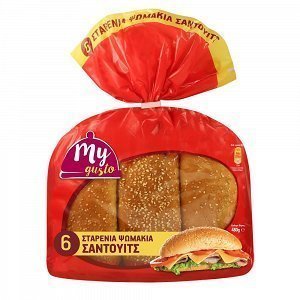 My Gusto Σταρένια Ψωμάκια Sandwich 480gr