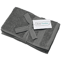 Home Comfort Πετσέτες Γκρι 30x50cm 100% Βαμβάκι Σετ 2