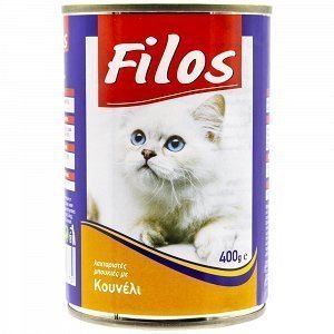 Filos Τροφή Για Γάτες Κονσέρβα Κουνέλι 400gr