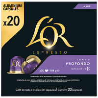 L'OR Κάψουλες Lungo Profondo Συμβατές Με Μηχανές Nespresso* 20 Τεμάχια