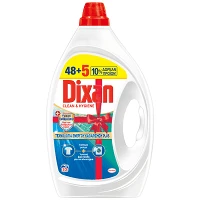 Dixan Clear & Hygiene Gel Υγρό Πλυντηρίου 48μεζ +5 Δώρο 2,385lt