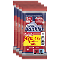 Wet Hankies Mαντηλάκια Extra Safe Quattro Pack 4x12τεμ