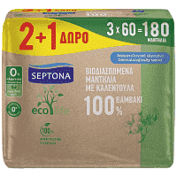 Septona Μωρομάντηλα Eco Life 60τεμ 2+1 Δώρο