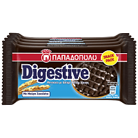 Παπαδοπούλου Digestive Μπισκότα Με Μαύρη Σοκολάτα Snack Pack 4χ67gr