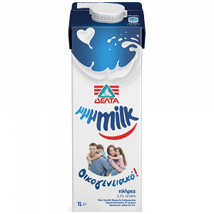 ΔΕΛΤΑ μμμMILK Οικογενειακό Γάλα 3,5% Λιπαρά 1lt