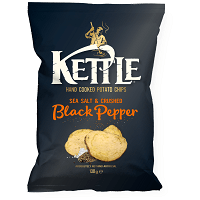 Kettle Chips Mε Θαλασσινό Αλάτι & Πιπέρι 130 gr