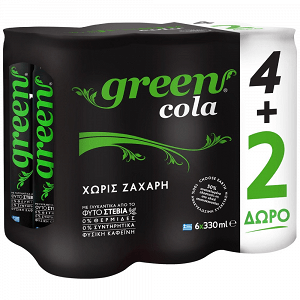 Green Cola 330ml (4+2 Δώρο)