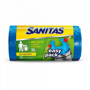 SANITAS Σακούλες Απορριμμάτων Easypack Μεσαίες 50x55cm 20τεμ.