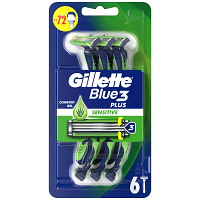 Gillette Blue 3 Plus Sensitive Ξυραφάκια Μιας Χρήσης 6τεμ