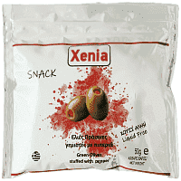 Xenia Ελιές Πράσινες Γεμιστές Με Πιπεριά Σακούλα 50gr