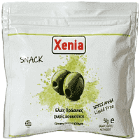 Xenia Ελιές Πράσινες Εκπυρηνωμένες Σακούλα 50gr