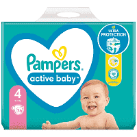 Pampers Πάνες Active Baby Giant Pack (76τεμ) Νο4 (9-14kg)