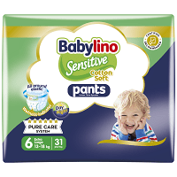 Babylino Sensitive Cotton Soft Pants Νο6 13-18kg 31τεμ