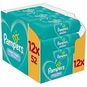 Pampers Fresh Clean Μωρομάντηλα 624τεμάχια (12x52)