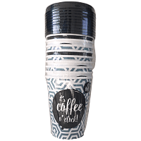 Ποτήρι Χάρτινο Για Ζεστό & Καπάκι 250ml (80Oz) 10τεμάχια