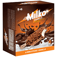Milko Παγωτό Ξυλάκι Choco Multi 6τεμ 480ml 252gr