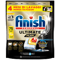 Finish Ultimate Plus Allin1 Ταμπλέτες Πλυντηρίου Πιάτων Λεμόνι 75τεμ