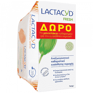 Lactacyd Fresh Gel Ευαίσθητης Περιοχής 200ml + Μαντηλάκια