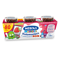 Μεβγάλ Frutomaniacs Φράουλα - Σοκολάτα 140gr 3τεμ -0,80€