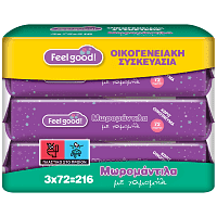 Feel Good Μωρομάντηλα Χαμομήλι Οικογενειακή Συσκευασία 3x72τέμ