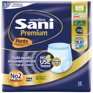 Sani Premium Pants Εσώρουχα Ακράτειας Νο 2 Medium 12 Τεμάχια