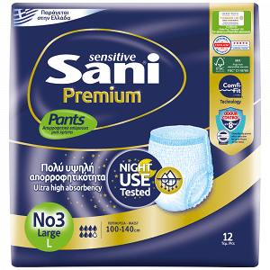 Sani Premium Pants Εσώρουχα Ακράτειας Νο 3 Large 12 Τεμάχια