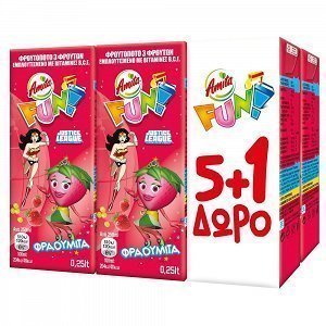 Amita Fun Φυσικός Χυμός Red 250ml 5+1 Δώρο