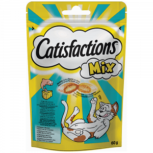 Catisfaction Σνακ Γάτας Mix Σολομός Τυρί 60gr