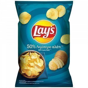 Lay's Chips 50% Λιγότερο Αλάτι 140gr
