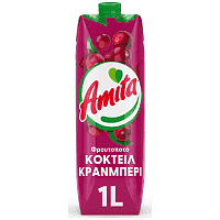 Amita Φρουτοποτό Κοκτέιλ Cranberry 1lt