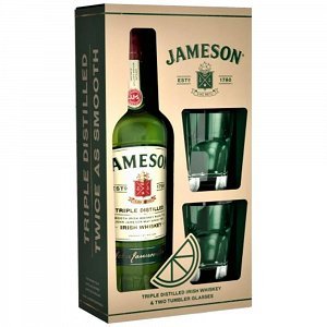 Jameson Ουίσκυ Ιρλανδίας 700ml + 2 Ποτήρια Δώρο