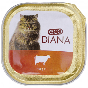 Eco Diana Δισκάκι Γάτας Πατέ Με Βοδινό 100gr