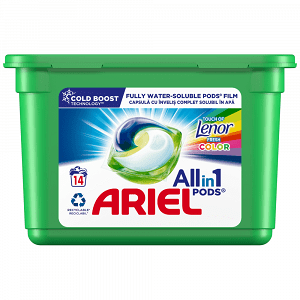 Ariel All In 1 Απορρυπαντικό Πλ. Ρούχων Κάψουλες Color 14τεμ