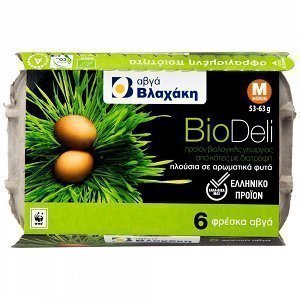 Βλαχάκη Αυγά Biodeli 6αδα 53-63G Medium
