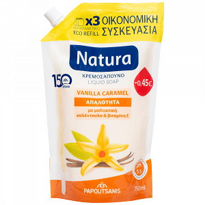 Natura Κρεμοσάπουνο Ανταλλακτικό Vanilla Caramel 750ml -0,45€