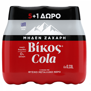 Βίκος Cola Zero 330ml (5+1 Δώρο)