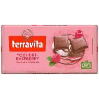 Terravita Σοκολάτα Γάλακτος Γεμιστή Raspberry 100gr