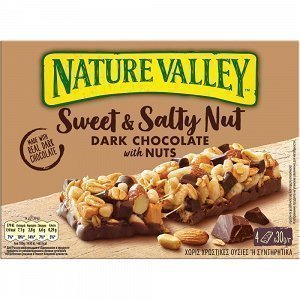 Nature Valley Bars Sweet & Salty Nut Μαύρη Σοκολάτα 4x30gr