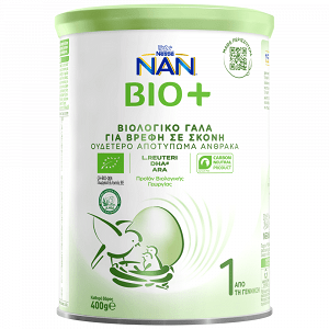 Nestle Γάλα Σκόνη 1ης Bρεφικής Hλικίας Nan Bio 1 400gr