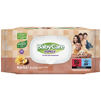 Babycare Family Karite Μωρομάντηλα 90τεμ
