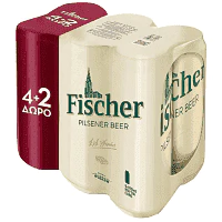 Fischer Μπύρα Κουτί 330ml 4+2Δώρο
