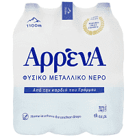 Arrena Φυσικό Μεταλλικό Νερό 6x1,5lt